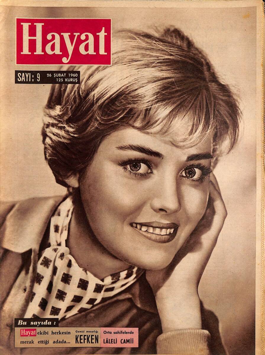 HAYAT Dergisi 26 Şubat 1960 Sayı: 9 - Kapak: Sabine Bethmann - Gemici Mezarlığı Kefken Adası NDR89688 - 1