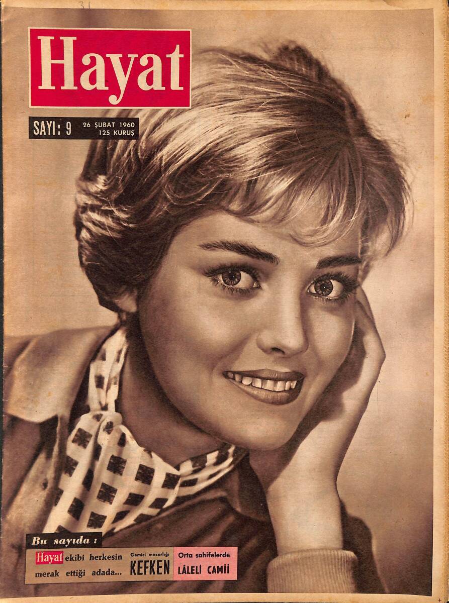 HAYAT DERGİSİ 26 Şubat 1960 Sayı: 9 - Kapak: Sabine Bethmann - İki Meşhur Büyük Anne Genç Kalmanın Sırlarını Açıklıyor NDR89230 - 1