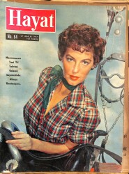 Hayat Dergisi 27 Aralık 1957 Sayı : 64 - Kapak: Ava Gardner - Sultanahmet Çeşmesini Viyana'ya Götüren Adam NDR96453 - Gökçekoleksiyon