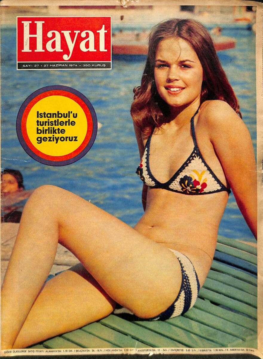 Hayat Dergisi 27 Haziran 1974 Sayı:27 - Kapak: Ute Kittleberger - David Cassidy - Kanuni Sultan Süleyman'ın Vasiyetnamesi NDR89978 - 1