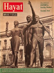 Hayat Dergisi – 27 Nisan 1961 – Sayı: 18 , Kapak: İstanbul Üniversitesinde Atatürk ve Gençlik Anıtı , Poster: Atatürk'ün Gençliğe Hitabesi NDR98431 - Gökçekoleksiyon