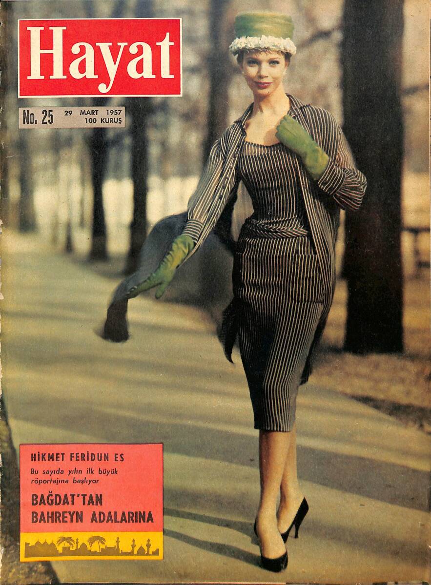 Hayat Dergisi 29 Mart 1957 Sayı:25 - Brigitte Bardot - Sophia Loren - Hikmet Feridun Es - Bağdat'tan Bahreyn Adalarına NDR90667 - 1