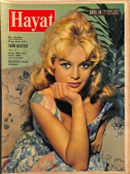 HAYAT DERGİSİ 29 Mart 1962 Sayı: 14 - Kapak: Brigitte Bardot - Margaret Saraydan Ayrılıyor Mu? - Henry Ford NDR88910 - Gökçekoleksiyon