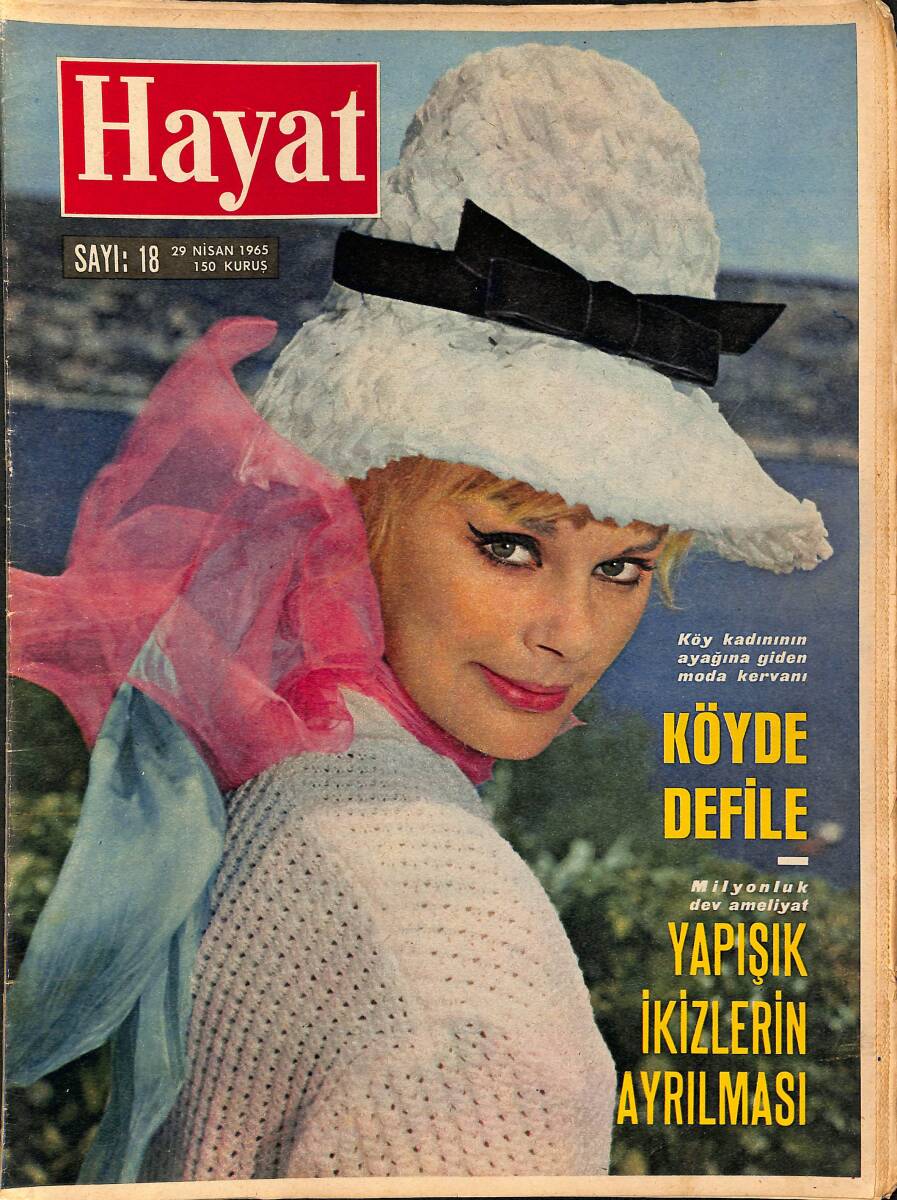 HAYAT DERGİSİ 29 Nisan 1965 Sayı: 18 - Kapak: Elke Sommer - Çıplaklığı En Çok Para Eden Yıldız: Elke Sommer NDR89240 - 1