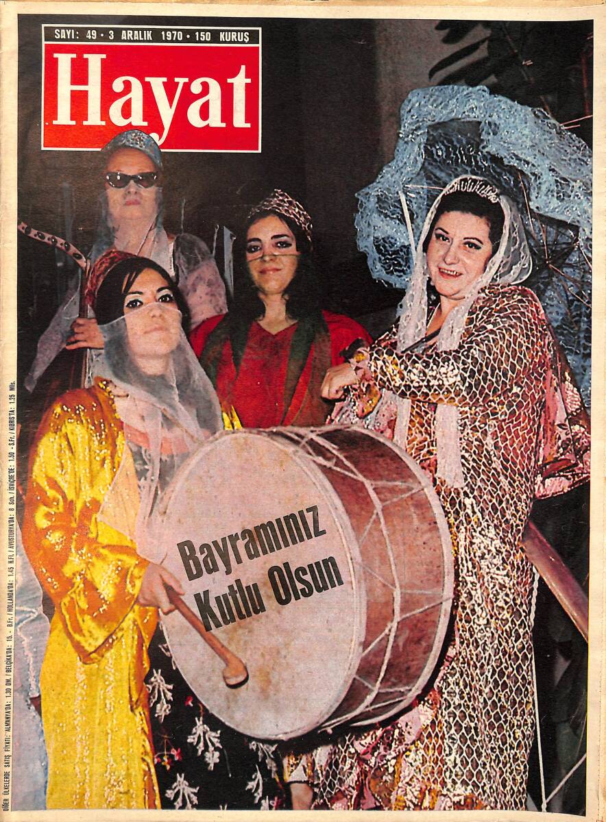HAYAT Dergisi 3 Aralık 1970 Sayı : 49 - İstanbullular , Dünyanın En Büyük Hovardaları... - Aşık Veysel Ve Üç Telli Sazı... NDR88762 - 1