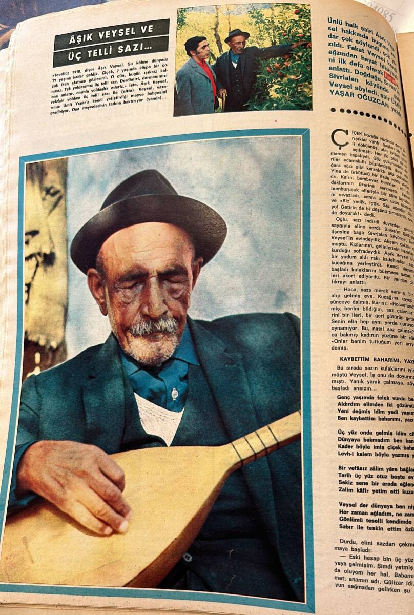 HAYAT Dergisi 3 Aralık 1970 Sayı : 49 - İstanbullular , Dünyanın En Büyük Hovardaları... - Aşık Veysel Ve Üç Telli Sazı... NDR88762 - 2
