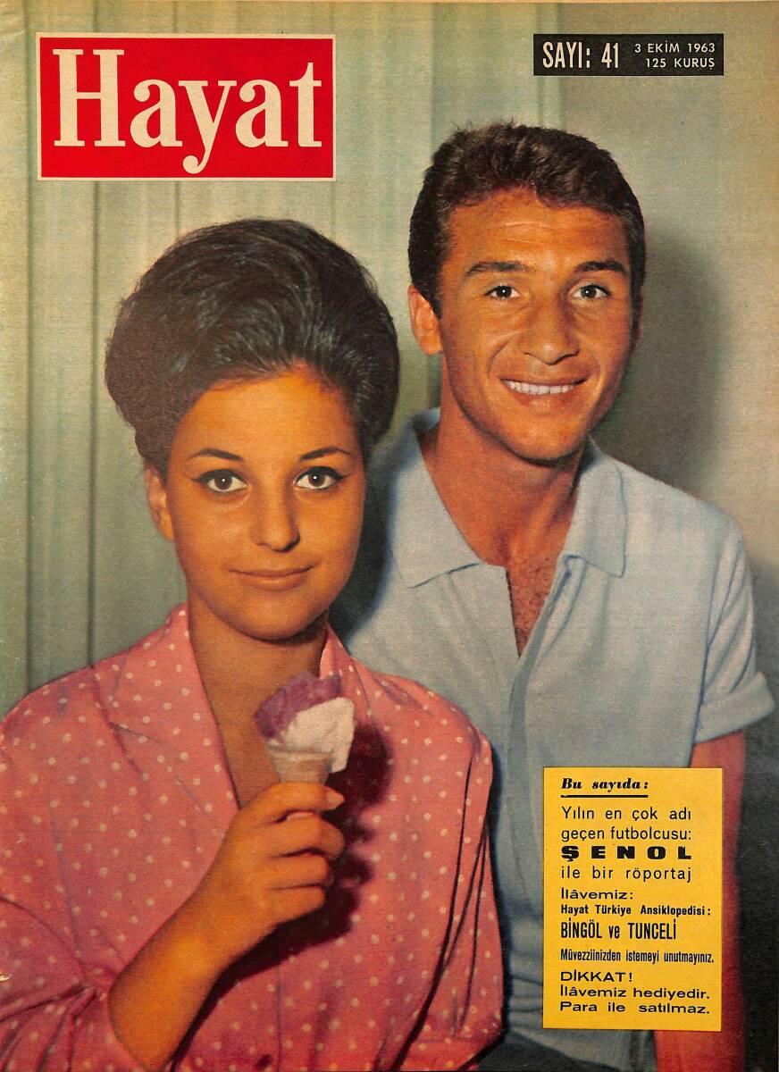  HAYAT DERGİSİ 3 Ekim 1963 Sayı: 41 - Kapak: Şonol İle Eşi - Hermes Ve Christian Dior'dan Modeller - Fransız Sosyetesinde Yeni Rezaletler NDR101505 - 1