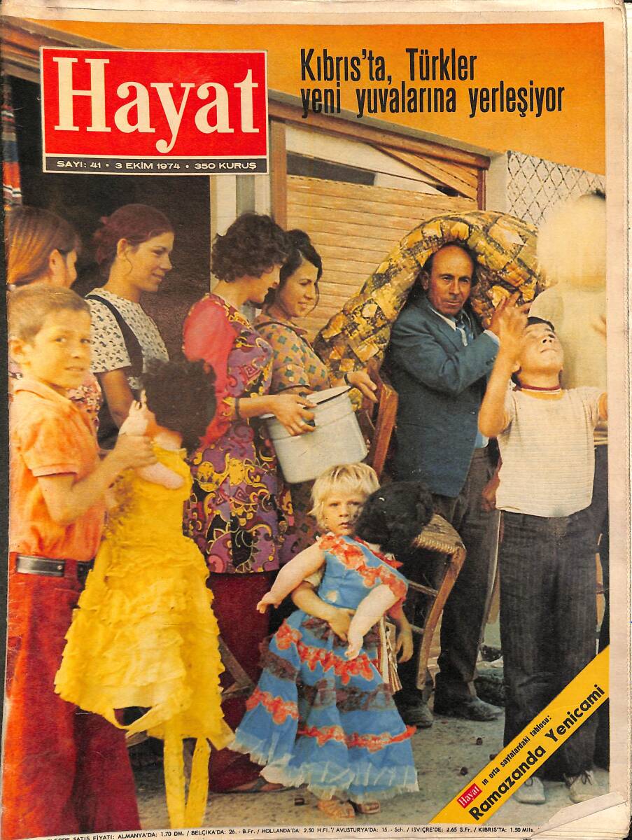 HAYAT Dergisi 3 Ekim 1974 Sayı: 41 - Limasol Cehenneminde 59 Gün - Rabinson'un Bitmeyen Çilesi NDR96178 - 1