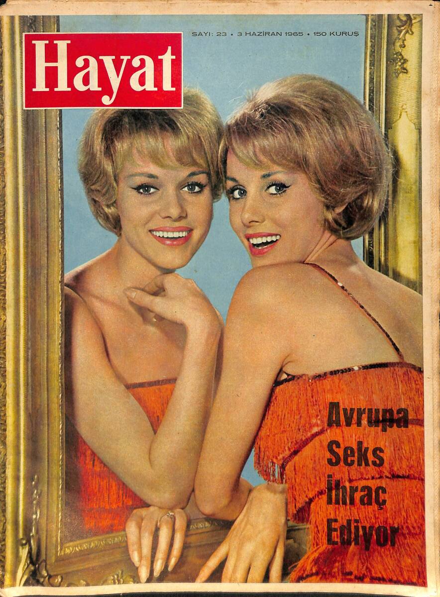 Hayat Dergisi 3 Haziran 1965 Sayı: 23 Kapak: Kessler Kardeşler - Avrupa Seks İhraç Ediyor - Müslüman Clay Sözünü Tuttu NDR91677 - 1