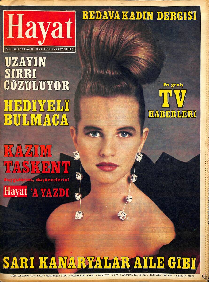 Hayat Dergisi 30 Aralık 1985 Sayı: 52 - Banu Alkan 