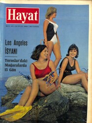 HAYAT DERGİSİ 30 Eylül 1965 Sayı: 40 - Kapak: Türk Balık Kızları - Los Angeles İsyanı - Dünya'nın En Meşhur Bebeği NDR88451 - Gökçekoleksiyon