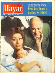 HAYAT DERGİSİ 30 Ocak 1969 Sayı: 6 Kapak: Sophia Loren, Oğlu, Kocası - Siz De Anne Olmaktan Ümidinizi Kesmeyin NDR88546 - Gökçekoleksiyon
