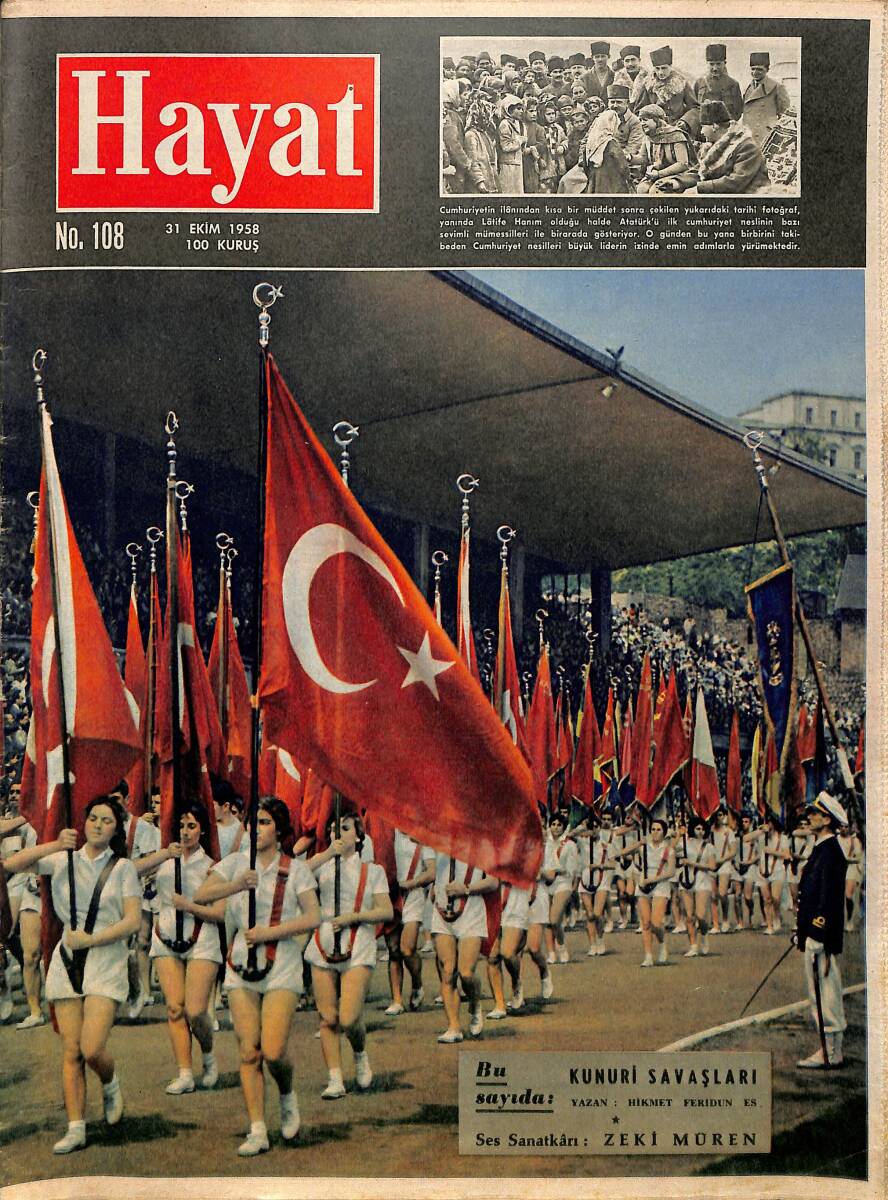 HAYAT Dergisi 31 Ekim 1958 Sayı: 108 - Zeki Müren - Osmanlı Saraylarında Harem Hayatının İç Yüzü NDR89604 - 1
