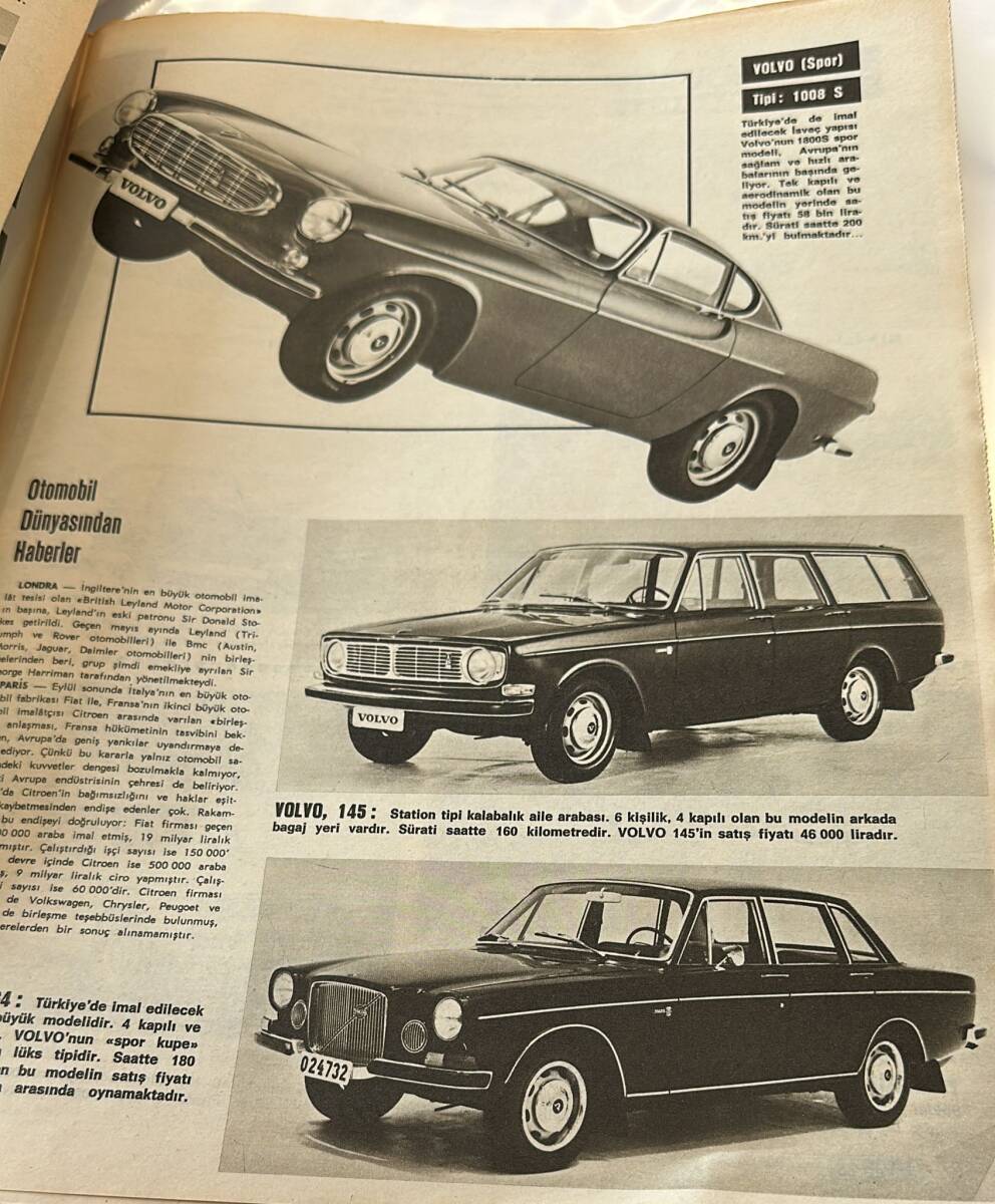 HAYAT DERGİSİ 31 Ekim 1968 Sayı : 45 - 1969 Otomobil Albümü * Opel GT - Chevrolet Camaro - Dodge Dart - Chrysler 300 - Dodge Charger NDR88773 - 2