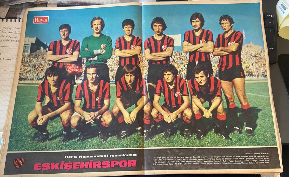Hayat Dergisi 4 Ekim 1973 Sayı:41 - Marie France Pisier- Eskişehirspor Takımı Posteri - Cemil Turan,Mehmet Oğuz,Yasin Özdenak, Alpaslan Eratlı Posteri NDR89990 - 2