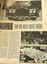 HAYAT Dergisi 4 Kasım 1965 Sayı : 45 - Kapak : Elizabeth Taylor - Dünyanın En Pahalı Otomobili Rolls-Royce 59 Yıllık Bir Geleneği Yıktı NDR88767 - 2