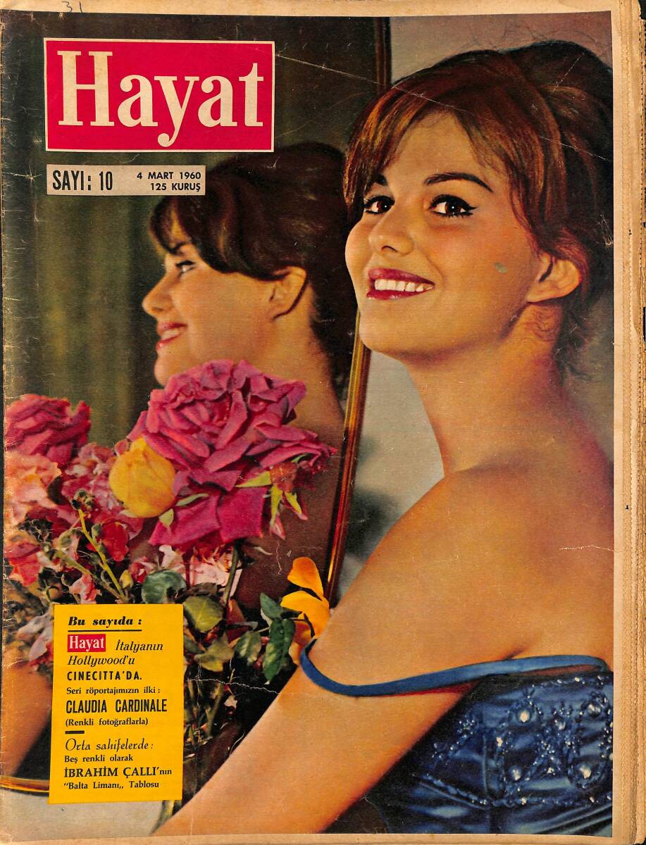 HAYAT DERGİSİ 4 Mart 1960 Sayı: 10 - Kapak: Claudia Cardinale - Kraliçe 2. Elizabeth Doğurdu NDR89229 - 1