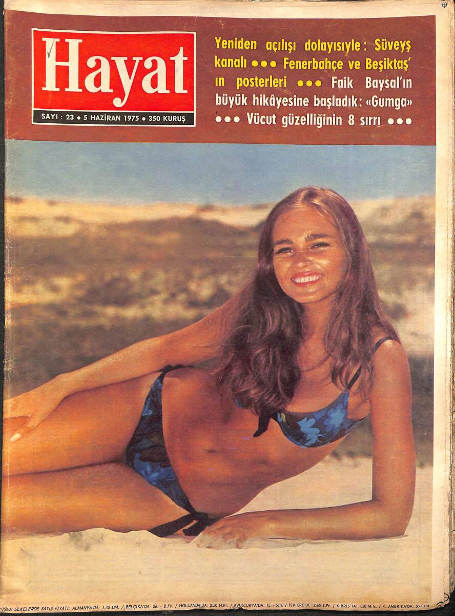 HAYAT Dergisi 5 Haziran 1975 Sayı: 23 - Cumhurbaşkanlığı Kupasında İki Dev Karşı Karşıya: Fenerbahçe-Beşiktaş - Fenerbahçe Ve Beşiktaş Kadroları NDR89726 - 1