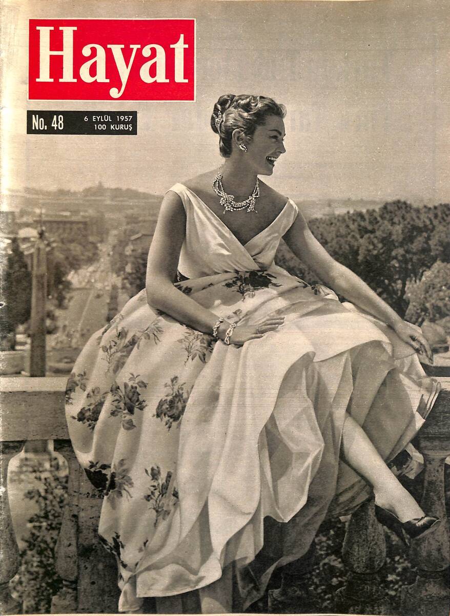 Hayat Dergisi 6 Eylül 1957 No.48 - Kapak: Esther Williams & Afganistan Kralı Yurdumuzda & 1922 Türk Ordusu İzmir'e ilerlerken NDR98468 - 1