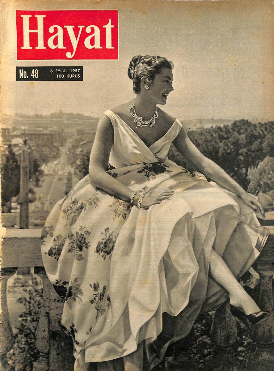 Hayat Dergisi 6 Eylül 1957 No.48 - Kapak: Esther Williams & Afganistan Kralı Yurdumuzda & 1922 Türk Ordusu İzmir'e ilerlerken NDR99531 - 1