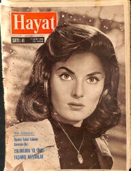 HAYAT Dergisi 7 Ekim 1960 Sayı: 41 - Kapak: Belinda Lee - Ali Han'ın Vasiyetnamesi - Hitler Toroslardan Geçemez NDR89289 - Gökçekoleksiyon