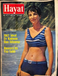 HAYAT DERGİSİ 7 Eylül 1967 Sayı : 37 - Kapak : Suna Kan - Beatnik Karargâhı Sultanahmet - Brigitte Bardot'un Oğluyla Randevusu Vardı NDR88733 - Gökçekoleksiyon