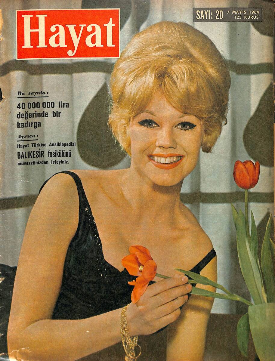 HAYAT DERGİSİ 7 Mayıs 1964 Sayı: 20 Kapak: İncela Brinder - Kıbrıs'ta Savaş Devam Ediyor - Castro'nun Kızıl Kübasında Gece Hayatı NDR89954 - 1