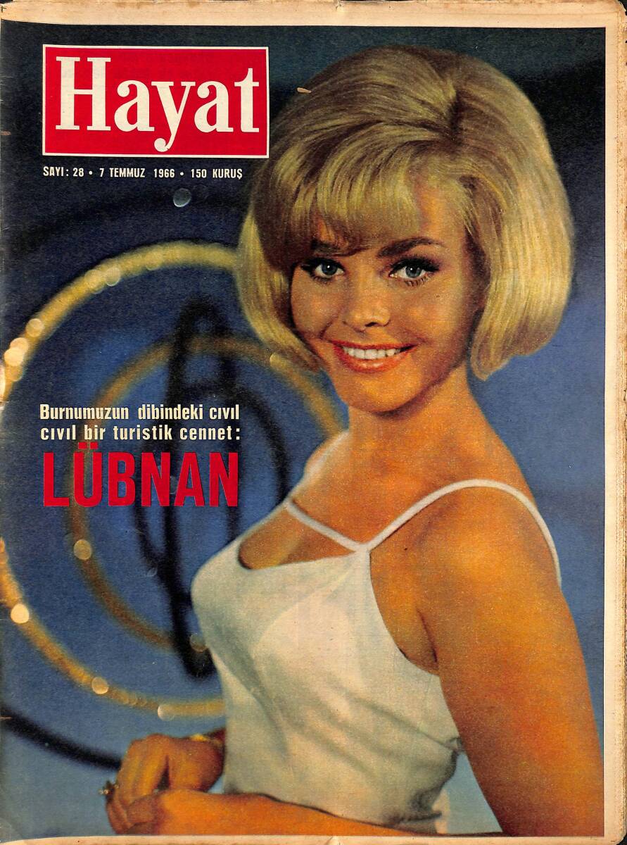 HAYAT Dergisi 7 Temmuz 1966 Sayı: 28 - Kapak: Maria Brockerhoff - Churchill Bir Bunak Mıydı - Gülistan Sarayında Barış Havası NDR89630 - 1