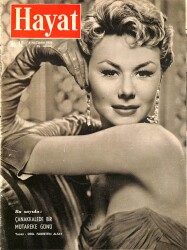 Hayat Dergisi 8 Haziran 1956 No.10 - Kapak: Mitzi Gaynor & Ağaçlardan Hava Tahmini & Rıza Şah Pehlevi ve Kraliçe Süreyya NDR98447 - Gökçekoleksiyon