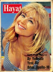 HAYAT DERGİSİ 8 Mayıs 1969 Sayı: 20 Kapak: Christa Linder - Ayın Fethine Doğru Bir Adım Daha: Apollo-10 NDR88529 - Gökçekoleksiyon