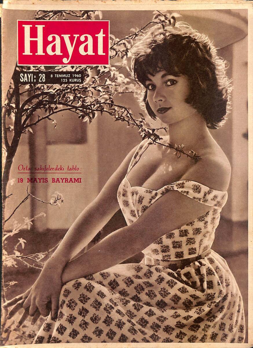 HAYAT DERGİSİ 8 Temmuz 1960 Sayı: 28 - Kapak: Dany Carrel - Karabacak Güreşiyor - Nedret Güvenç NDR88876 - 1