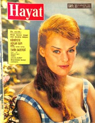 HAYAT DERGİSİ 9 Ağustos 1962 Sayı 33 - Kapak: Helga Frank - Sinema Yıldızlarının Futbol Takımı - Prenses Anne - Fas Kralının Yeğeni Lamia NDR96559 - Gökçekoleksiyon