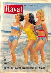HAYAT DERGİSİ 9 Eylül 1965 Sayı: 37 - Kapak: Plajda Üç Balerin - Çocuk Padişahlar: Fatih Sultan Mehmet NDR88452 - Gökçekoleksiyon