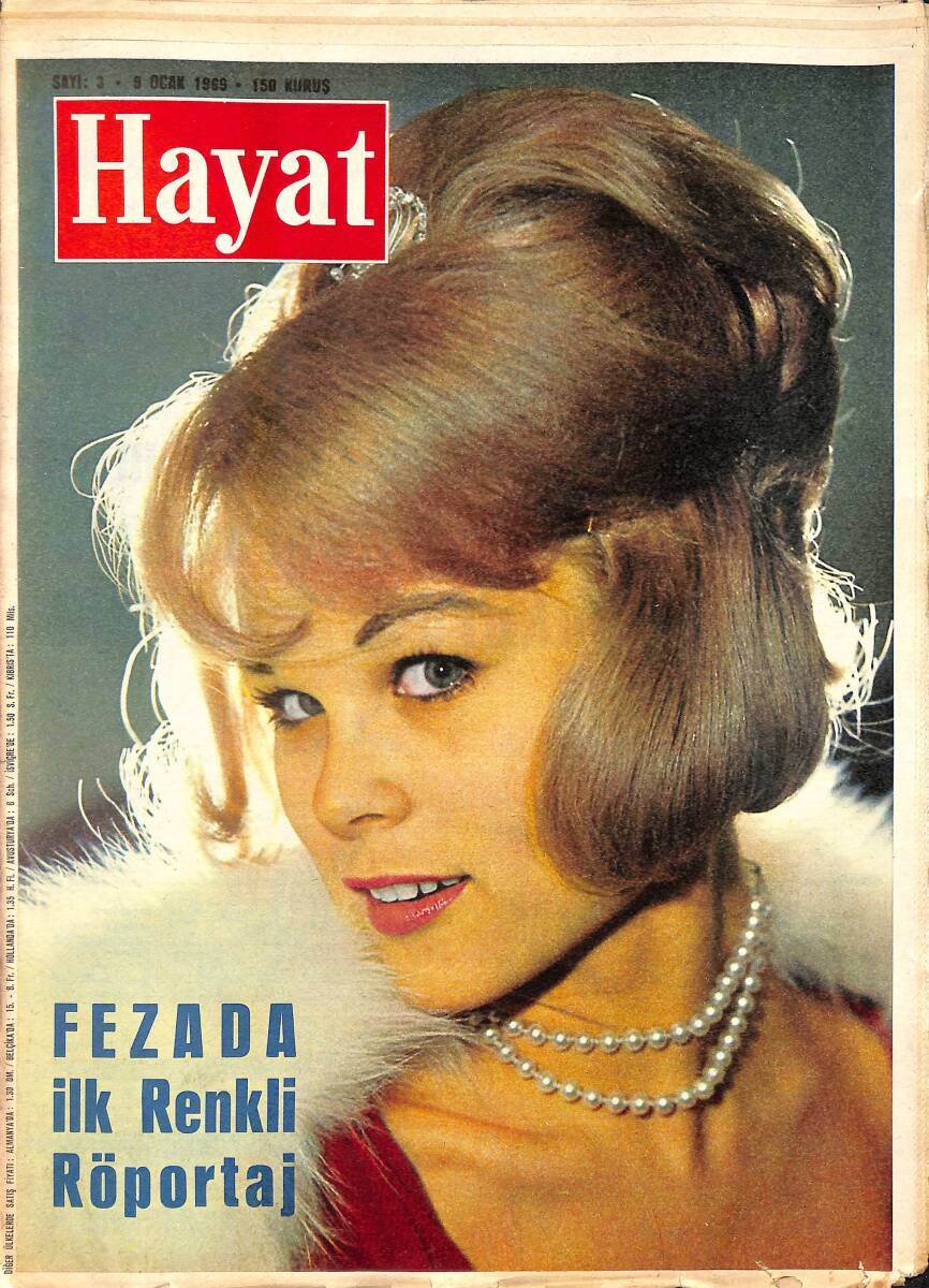 HAYAT Dergisi 9 Ocak 1969 Sayı : 3 - Kapak : Grazia Grazini - Uçaklarla Çekilmiş Fotoğraflarla Çukurova'daki Sel NDR88761 - 1