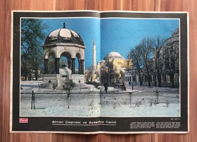 Hayat Dergisi Alman Çeşmesi ve Ayasofya Camii Posteri (34x50 cm) EFM7487 - 1