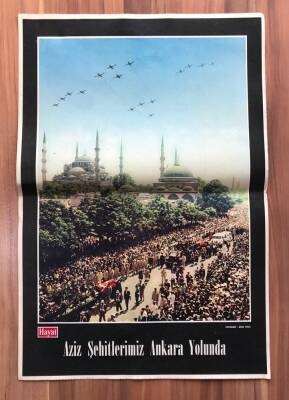 Hayat Dergisi Aziz Şehitlerimiz Ankara Yolunda Poster (34x50 cm) EFM7479 - 1
