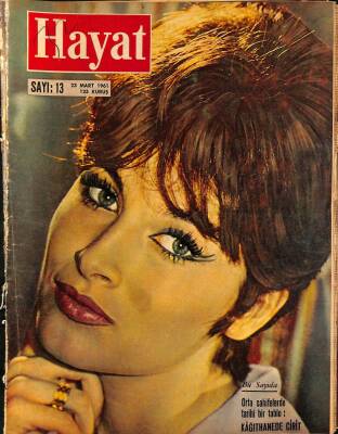 HAYAT DERGİSİ Sayı 13 23 Mart 1961 - Kapak Valerie Lagrange - Sophia Loren LUX Sabun Reklamı - Elizabeth Taylor - Neriman Köksal Posteri NDR69053 - 1