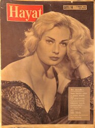 HAYAT DERGİSİ Sayı 14 / 1 Nisan 1960 - Kapak Anita Ekberg - Marilyn Monroe Son Filmine Hazırlanıyor NDR96448 - Gökçekoleksiyon
