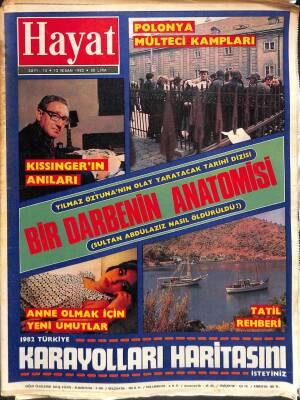 Hayat Dergisi Sayı 15 (12 Nisan 1982) İsrail Protesto Ediliyor, Polonya Mültecileri, Kadın Trafik Polisleri, Marie Laurencin Tablo Poster, Nükhet Duru NDR74350 - 1