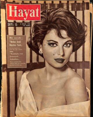 HAYAT DERGİSİ Sayı 158 Nisan 1960-Kapak Haya Harareet-Brigitte Bardot-Margaret Antony İle Evlenmek İçin On Bir Prensten Vazgeçti-Ana ve Oğul Elizabet NDR69062 - 1