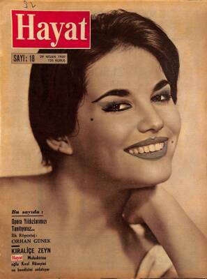 HAYAT DERGİSİ Sayı 18 29 Nisan 1960 - Kapak Claudia Cardinale - Kraliçe Zeyn - Orhan Günek - NDR69035 - 1