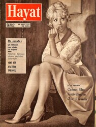 HAYAT DERGİSİ Sayı 21 22 Mayıs 1959 - Kapak Mylene Demongeot - Atatürk Posteri - Cannes`den Özel Görüntüler NDR69078 - Gökçekoleksiyon