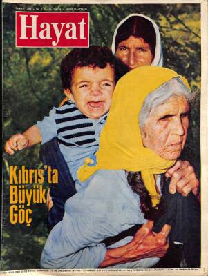 HAYAT DERGİSİ Sayı 38 12 Eylül 1974 - Kapak Kıbrıs Yollarında Türk Göçmenleri - Fatma Girik, Ajda Pekkan NDR69258 - 1