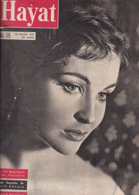 HAYAT DERGİSİ Sayı 59 22 Kasım 1957 - Kapak Yvonne Furneaux - Ingrid Bergman NDR54439 - 1