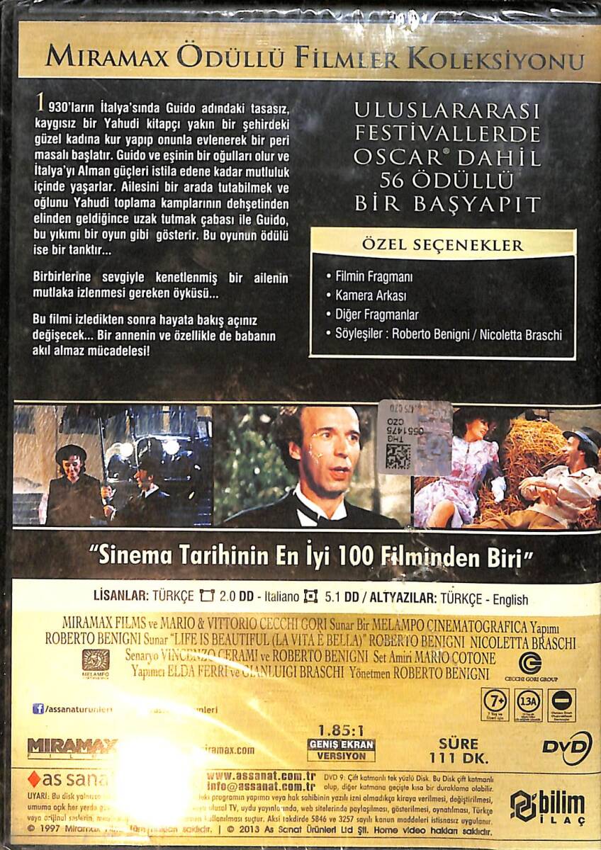 Hayat Güzeldir - Life Is Bautiful DVD Film (Sıfır) DVD2784 - 2
