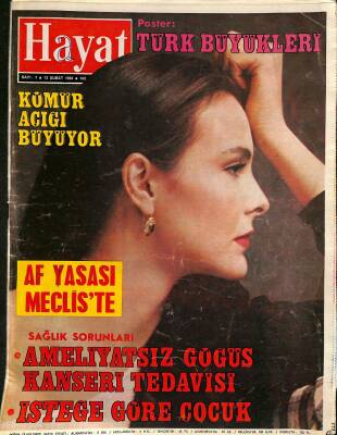 HAYAT Haftalık Mecmua 13 Şubat 1984 Sayı7- Kapak CAROLE BOUGUET, Osman Gazi, Orhan Gazi NDR85455 - 1