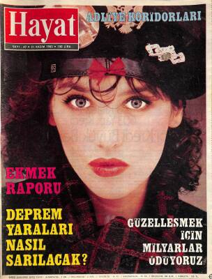 HAYAT Haftalık Mecmua 21 Kasım 1983 Sayı47- Kapak Isabel Adjani, Özal, Türkeşin Tahliye Talebi NDR85424 - 1