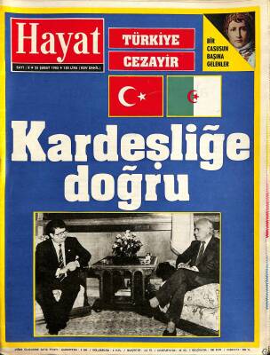 HAYAT Haftalık Mecmua 25 Şubat 1985 Sayı8 Kapak TURGUT ÖZAL, Kennedy, Dudley Moore NDR85421 - 1