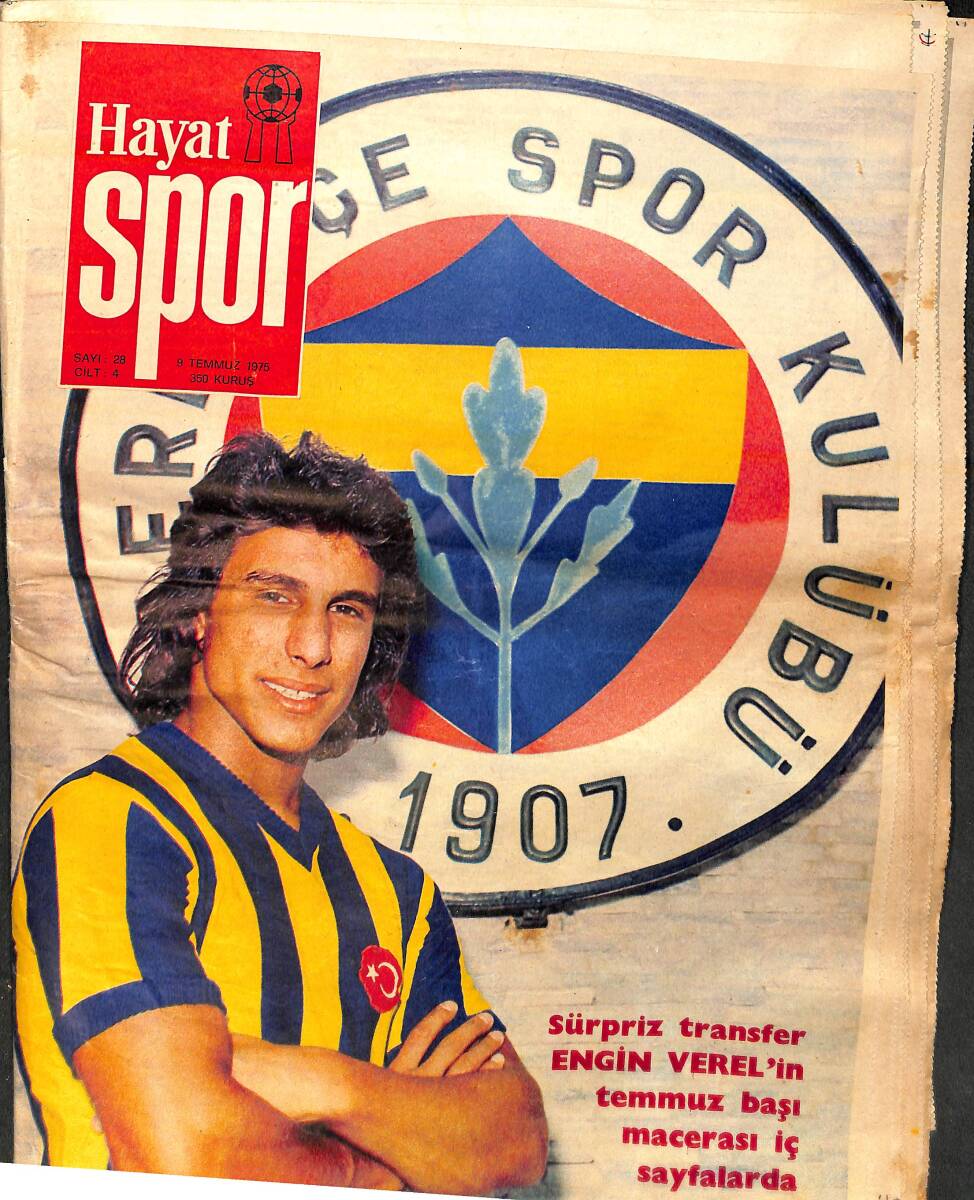 Hayat Spor Dergisi 9 Temmuz 1975 - Sürpriz Transfer 