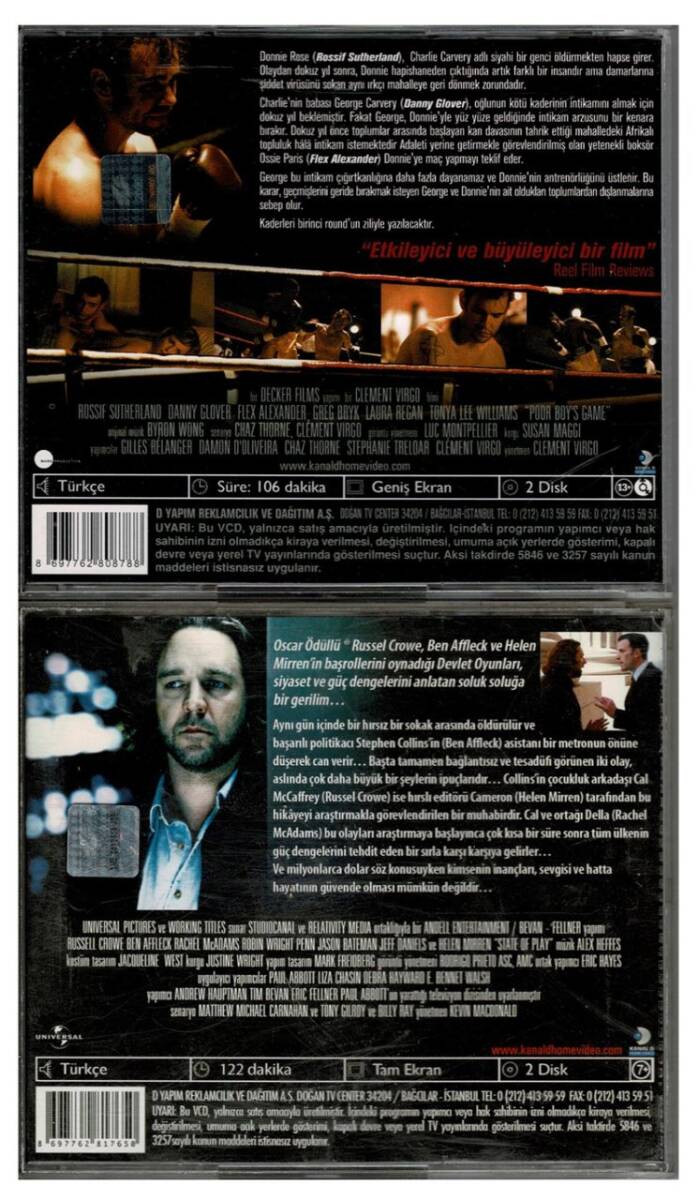 Hayatla Maç Devlet Oyunları - 2 Adet VCD Film VCD213 - 2